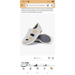 Diabetic Shoes Women Wide Width Adjustable Lightweight Breathable Walk Sneakers